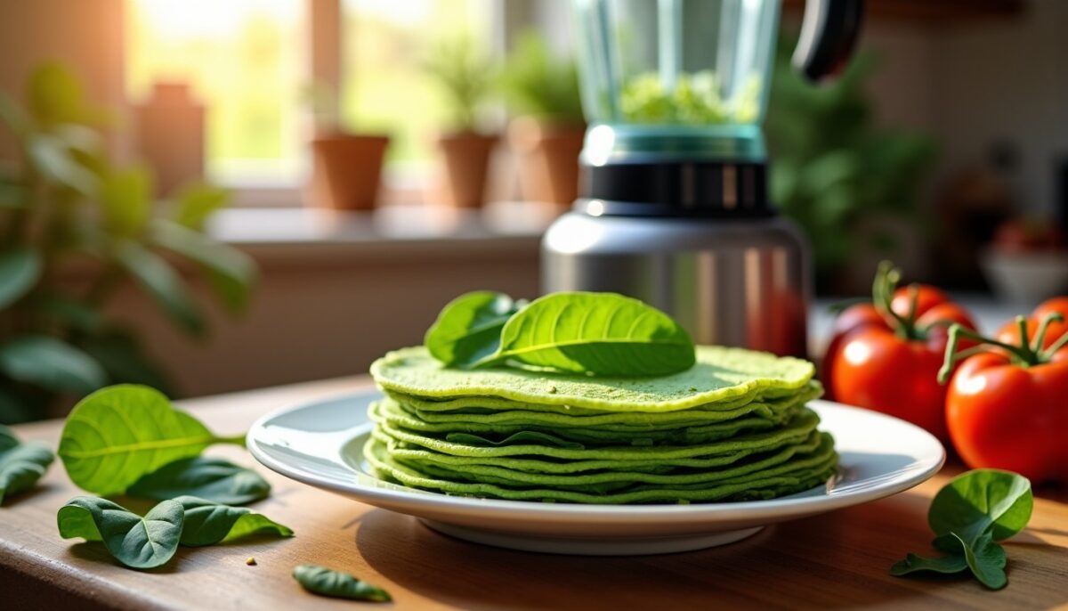 Crêpes salées : le secret d'un légume mixé en 30 secondes pour une pâte verte, fondante et irrésistible