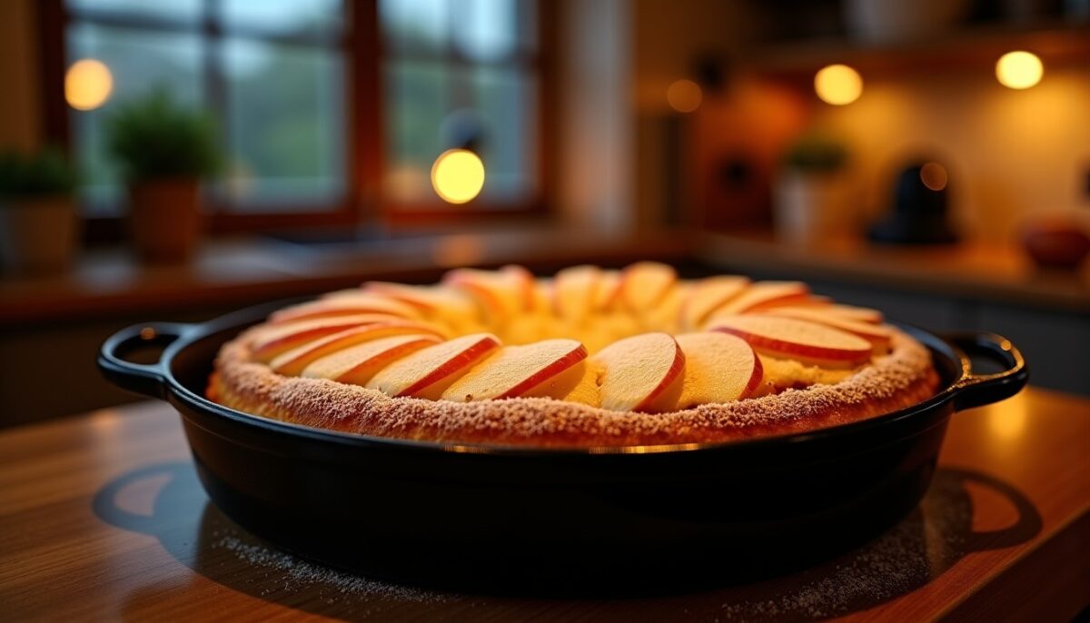 Gâteau aux pommes ultra fondant prêt en 10 minutes : la cuisson à la poêle à découvrir dès ce soir