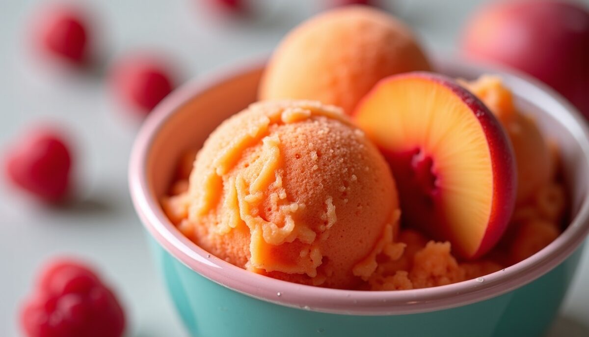 Ne gaspillez plus vos pêches trop mûres : réalisez en 10 minutes un sorbet express avec seulement 3 ingrédients !
