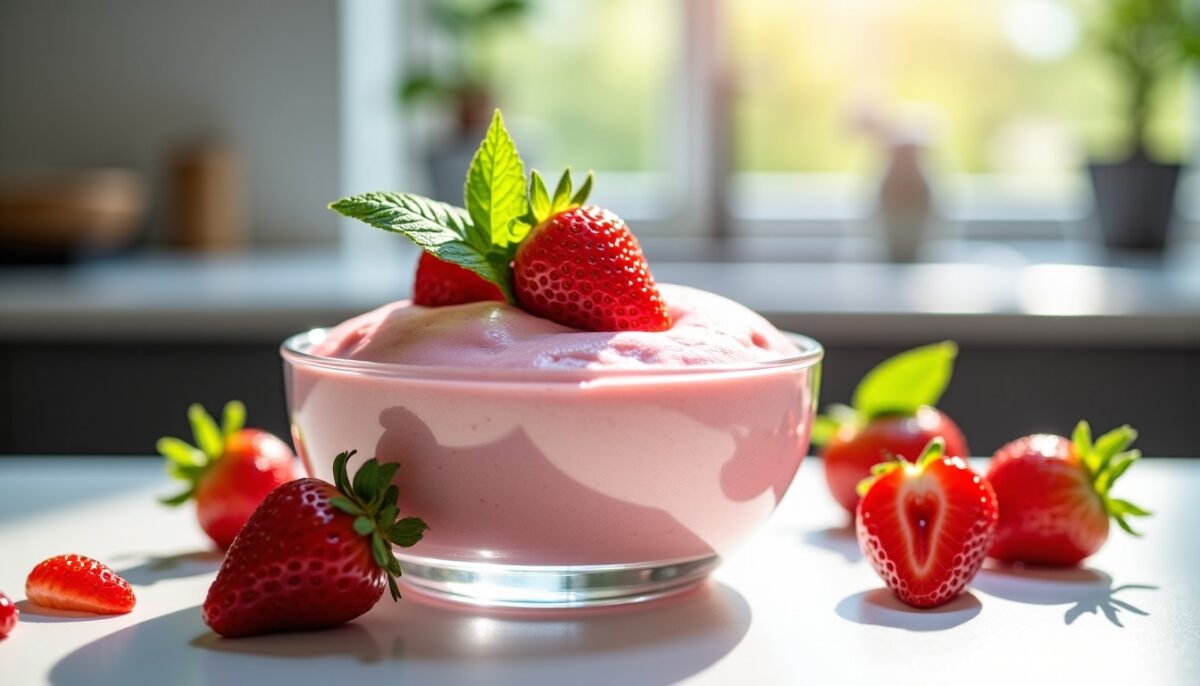 Mousse de fraises aérienne sans cuisson ni gélatine : le secret réside dans un simple fouetté des blancs en neige