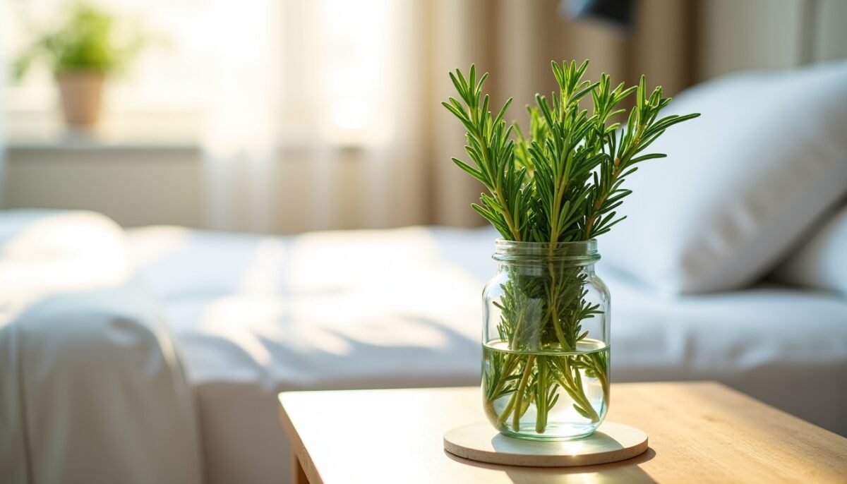 Pourquoi installer un bocal de romarin dans votre chambre : bienfaits et conseils d’utilisation