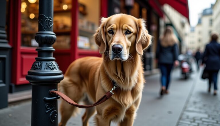 Laisser son chien attaché devant les commerces : un geste courant bientôt fortement sanctionné