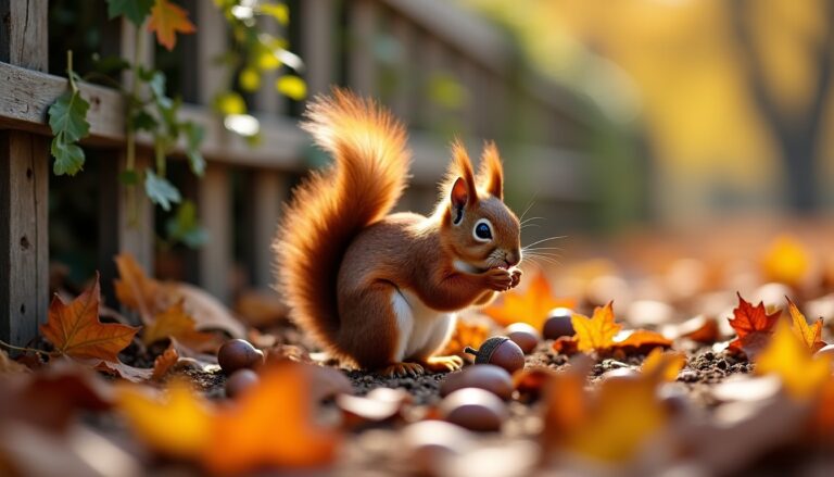 À l’automne, laissez quelques trésors au jardin : l’astuce des anciens pour attirer l’écureuil roux